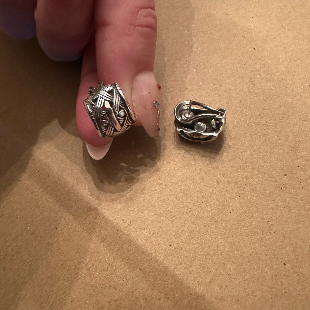 Vintage John Hardy Sterling Silver Statement Earrings - Picture 2 of 7